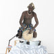 african person with djembe Wall Decal