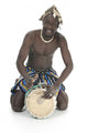 african person with djembe Wall Decal