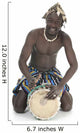 african person with djembe Wall Decal