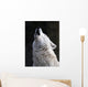 Howling White Wolf Wall Decal