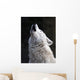 Howling White Wolf Wall Decal