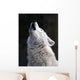 Howling White Wolf Wall Decal