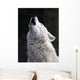 Howling White Wolf Wall Decal