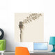 background with retro microphone Wall Decal