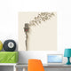 background with retro microphone Wall Decal