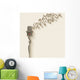 background with retro microphone Wall Decal