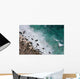 Aerial view of a rocky beach and waves Wall Decal