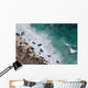 Aerial view of a rocky beach and waves Wall Decal