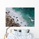 Aerial view of a rocky beach and waves Wall Decal