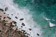 Aerial view of a rocky beach and waves Wall Decal