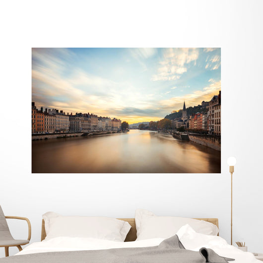 Ville de Lyon quais de sa&ocirc;ne Wall Decal