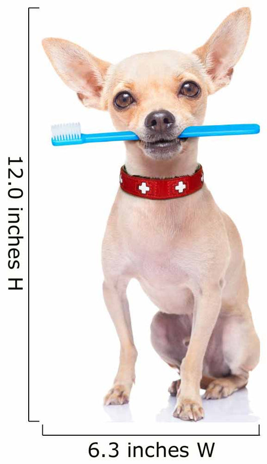 Toothbrush Dog Wall Decal
