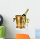 Bottle Champagne Ice Bucket Wall Decal