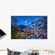 Aerial View on Zermatt Valley and Matterhorn Peak at Dawn, Switz Wall Decal