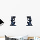 Two Ancient Egyptian Anubis Wall Decal Sticker Set