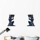 Two Ancient Egyptian Anubis Wall Decal Sticker Set