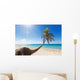 Palm tree on caribbean beach Wall Decal