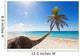 Palm tree on caribbean beach Wall Decal