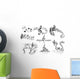 Abstract music staves with notes Wall Decal