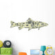 Gone fishing Word cloud Wall Decal