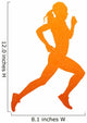Running woman. Abstract isolated vector silhouette Wall Decal