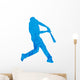 Grungy Baseball Player Wall Decal