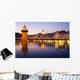 Chapel bridge at night in Lucerne, Switzerland Wall Decal