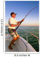 Angler fisherman fighting big fish on the ocean from the boat Wall Decal