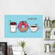 Donut and coffee Wall Decal