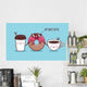 Donut and coffee Wall Decal