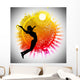 Volleyball background Wall Decal