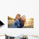 Two young girls have fun outside Wall Decal