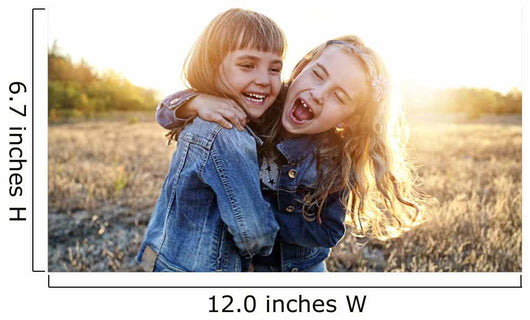 Two young girls have fun outside Wall Decal