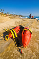 Lifeguard rescue cans (buoys), San Diego beach Wall Decal