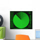green radar screen on a black background Wall Decal