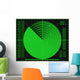 green radar screen on a black background Wall Decal