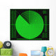 green radar screen on a black background Wall Decal