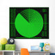 green radar screen on a black background Wall Decal