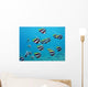shoal of exotic fishes bannerfishes above the coral reef Wall Decal