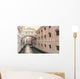 Gondolas on the canal Bridge of Sighs (ponte dei sospiri) in Ven Wall Decal