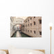Gondolas on the canal Bridge of Sighs (ponte dei sospiri) in Ven Wall Decal