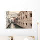 Gondolas on the canal Bridge of Sighs (ponte dei sospiri) in Ven Wall Decal