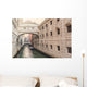 Gondolas on the canal Bridge of Sighs (ponte dei sospiri) in Ven Wall Decal