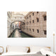 Gondolas on the canal Bridge of Sighs (ponte dei sospiri) in Ven Wall Decal