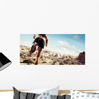 Sport. Runner Wall Decal shown on a wall