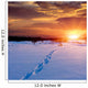 Patway on snow to sunset Wall Decal