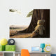 teddy bear sitting against a tree Wall Decal