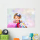 Little Girl Shopaholic Wall Decal