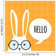 Greeting card with funny bunny. Easter Bunny Ears. Wall Decal