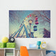 Retro filtered picture of ferris wheel in a park. Wall Decal